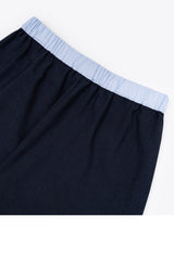 Wool Blend Trousers with Contrast Trim