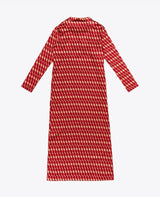 long patterned dress