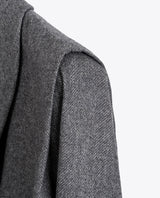 grey herringbone jacket