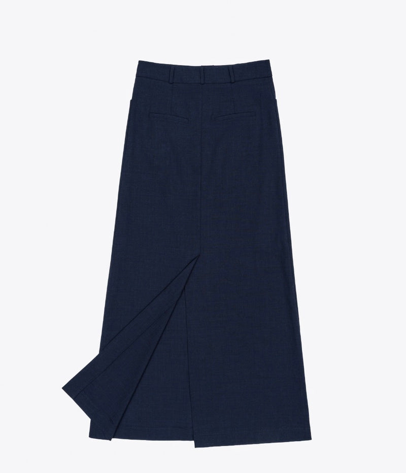 Long blue skirt