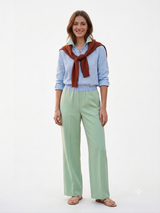 Pantalone Wide-Leg Verde