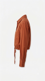 Camicia cropped tela paracadute