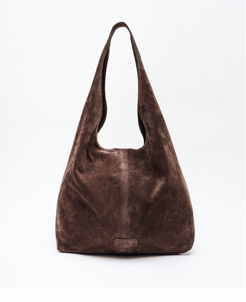 G45 borsa in pelle suede - chocolate