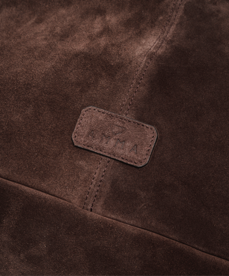 G45 borsa in pelle suede - chocolate