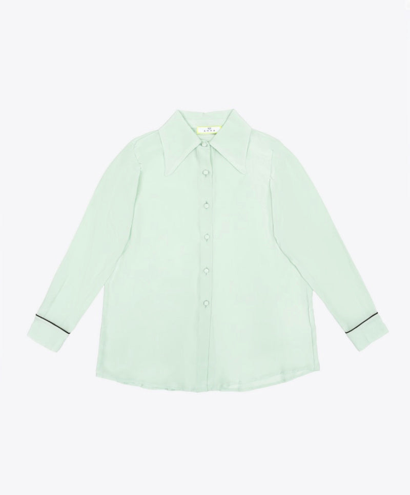 Mint Green Silk Shirt