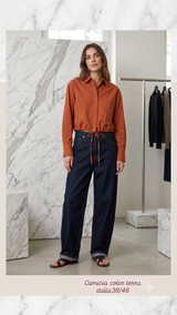 Camicia cropped tela paracadute
