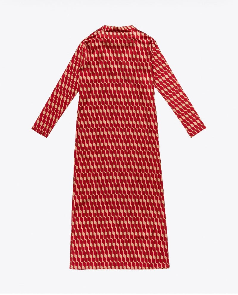 long patterned dress