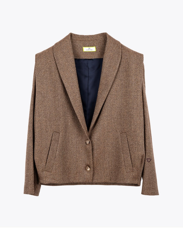 Brown Herringbone Jacket