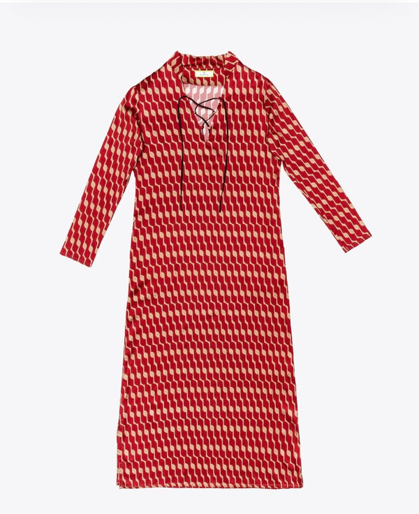 long patterned dress