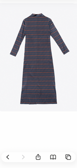 Long dress chocholate & blu