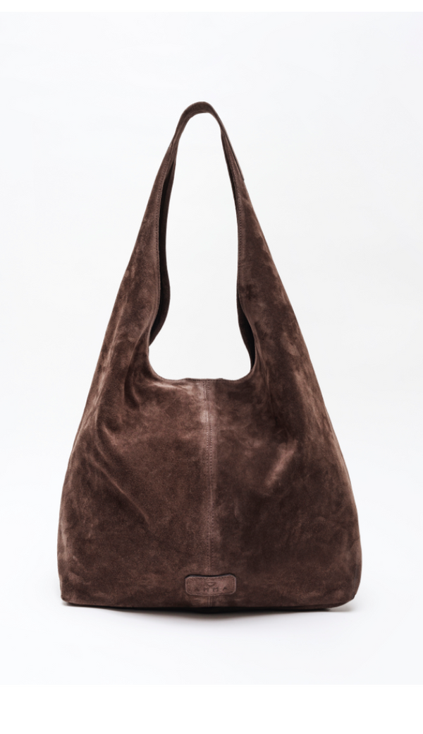 G45 borsa in pelle suede - chocolate