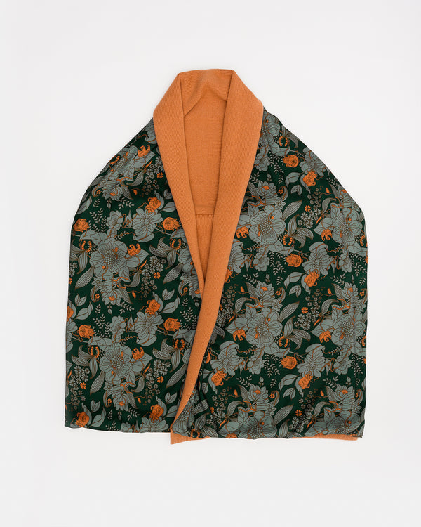 Cappa con fantasia lucky charms 100% cashmere