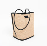 CAYE rattan & pelle nera